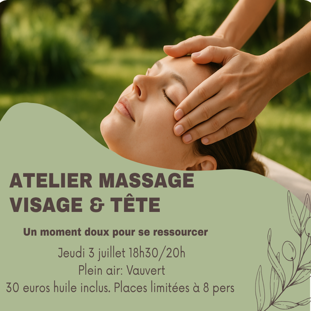Affiche atelier massage gard