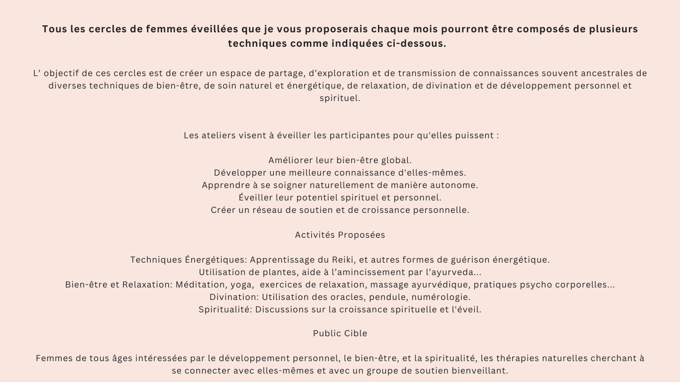 Cercle de femmes eveillees